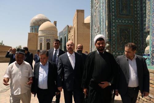 قالیباف و رئیس مجلس ازبکستان از مراکز تاریخی سمرقند بازدید کردند