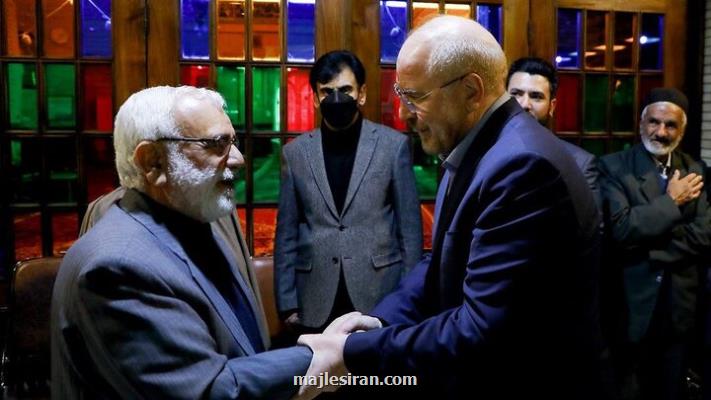 حضور قالیباف در مراسم ختم همسر رئیس کمیته امداد امام (ره)